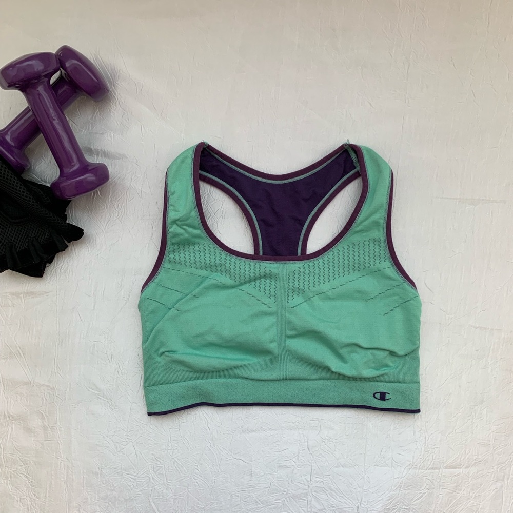 🔴Champion Sports Bra -  Reversible Teal/Purple